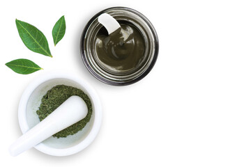 Fresh and dried Henna leaf, Herbal Henna hair dye powder. Natural product for organic hair...