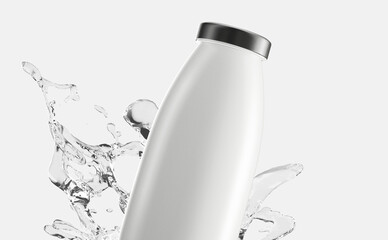 Small Plastic bottle Mockup design 3d rendering