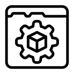 
Logistic web with delivery management icon of solid design 
