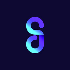G Letter logo vector. Gradient style.