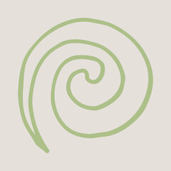 Hand drawn doodle icon. Swirl vector illustration. Scribble element isolated on white background. Simple drawing