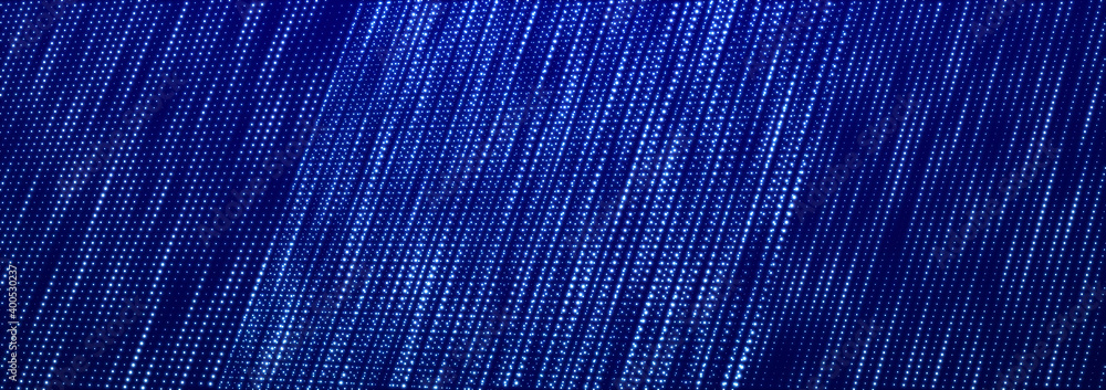 Aufkleber digital technology background. directed stream of luminous particles. big data visualization. 3d ren