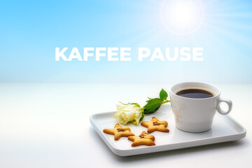 Eine Tasse Kaffee zur Pause