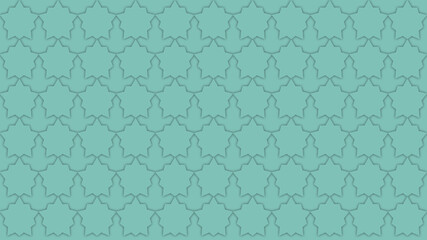 turquoise seamless geometric pattern with star