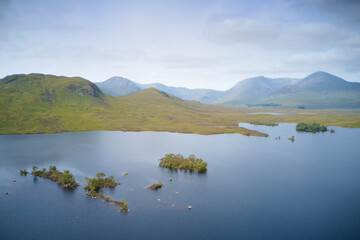 Rannoch moor aerial view and the West Highland Way walk path © Richard Johnson