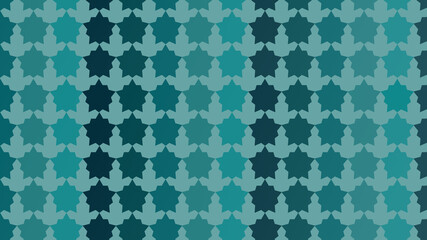 turquoise seamless geometric pattern with star