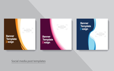 set banner social media post design,vector illustrations.