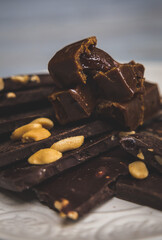 chocolate on wooden table