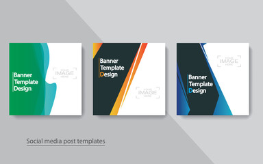 set banner social media post design,vector illustrations.