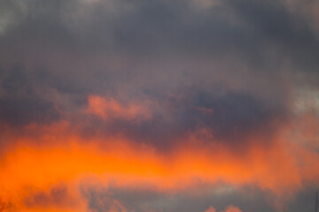 Sunrise clouds. Pink