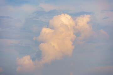 beautiful vast blue sky and fluffy clouds with some space.