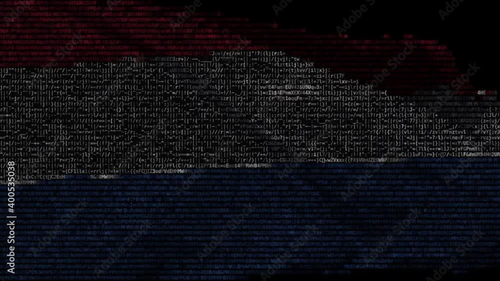 Aufkleber moving digital flag of the netherlands on the display. looping animation