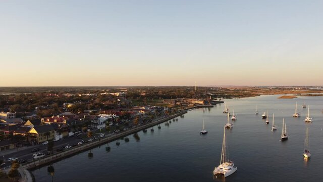 St Augustine Florida aerial 4k video