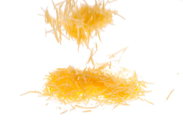 grated cheese isolated