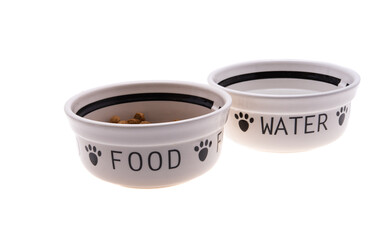 dog bowls isolated