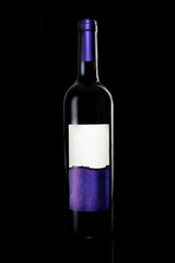 bottle of red wine with clean label