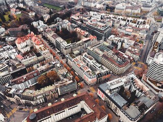 Aerial photo of Zurich, Switerland by drone