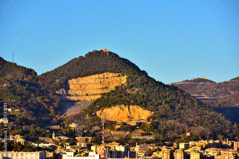 Wall mural the sanctuary of monte Gazzo Genoa Italy