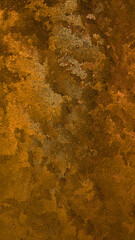 Brown and orange winter background. Vertical tinted grainy mobile phone wallpaper. Surface of ice...