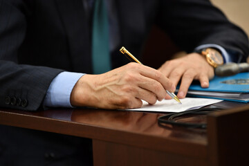 business, pen, hand, writing, document, paper, office, contract, meeting, businessman, people,...