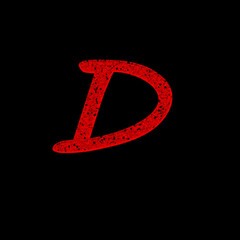 letters of the alphabet made in red neon effect