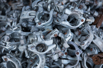 Stack of metal steel parts