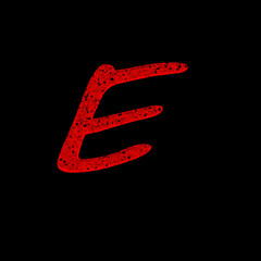 letters of the alphabet made in red neon effect