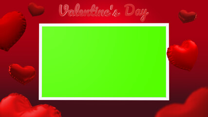 Valentine’s Day Mockup Design 3d rendering