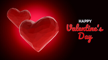 Valentine’s Day Mockup Design 3d rendering