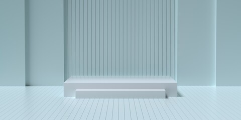 3D rendering of white space background