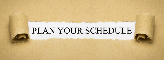 Plan your Schedule