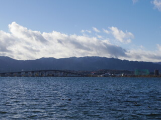 滋賀県守山市より望む琵琶湖