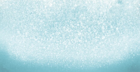 Foam blue texture soap bubbles on the water abstract background