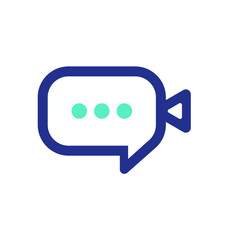 Fototapeta premium Video chat logo 