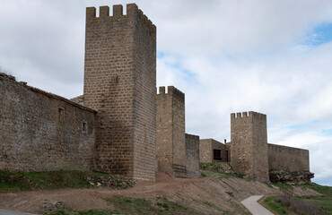 Fototapeta na wymiar medieval walls and towers in spain