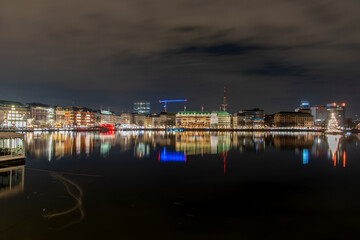 Fototapeta premium Christmas time in the city of Hamburg Germany