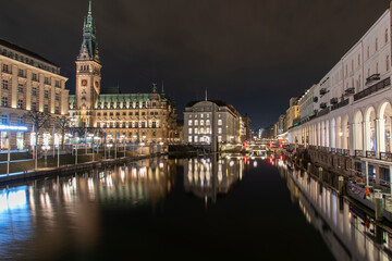Fototapeta premium Christmas time in the city of Hamburg Germany