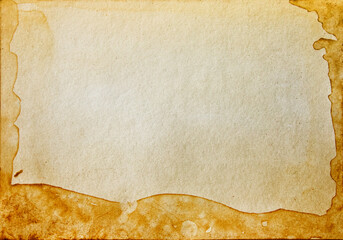 Worn, old, crumpled paper. Old Sepia photo. The background for the texture looks like crumpled parchment in yellow and brown.