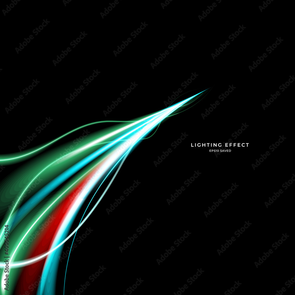 Sticker abstract vector neons wave. bright sparkling background.
