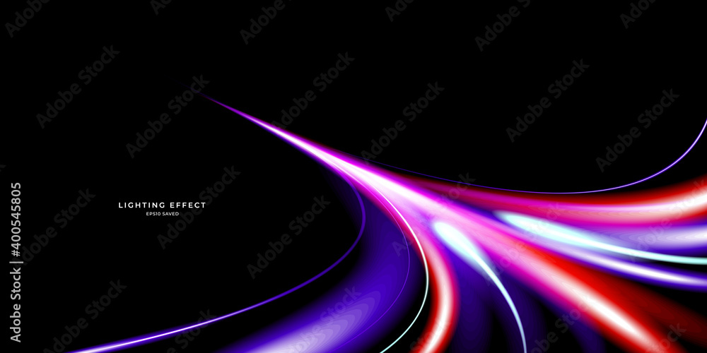 Sticker abstract vector neons wave. bright sparkling background.