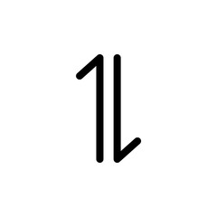 Up and down arrow direction icon. Data indicator icon for design UI. Vector