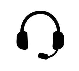 Microphone and Headphones icon logo vector symbol