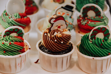 Cute home baked Christmas cupcakes treats
