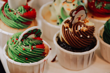 Cute home baked Christmas cupcakes treats