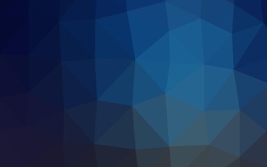 Dark BLUE vector blurry triangle pattern.
