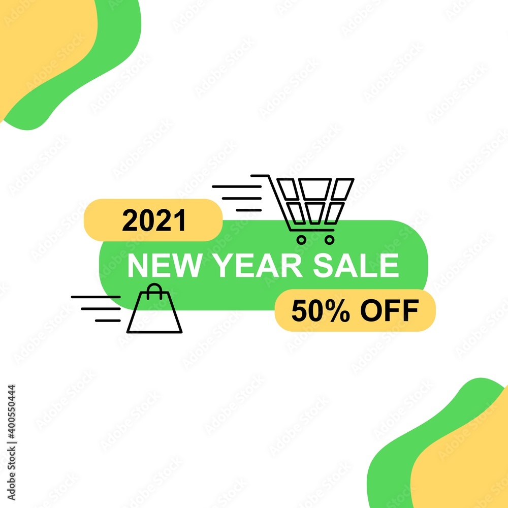 Poster 2021 new year special promo design template. easy to edit with vector file. can use for your illustr