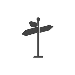 Vector pointer direction icon on white isolated background.