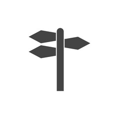 Vector pointer direction icon on white isolated background.