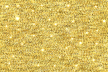 Gold glittery texture. Luxury abstract design element. Gold glitter background. Template for greeting cards, invitations and any of your design. Horizontal position. Stock vector illustration.