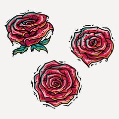 Rose bud with petals for Valentines love Day